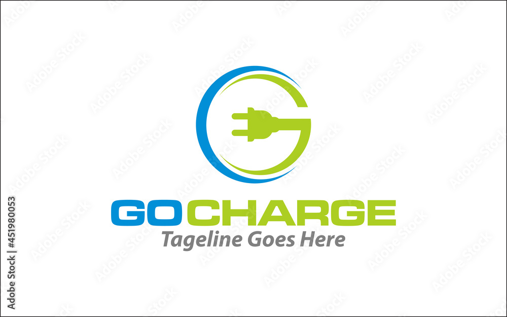 Illustration of innovation for modern electric charging car logo design template Illustration of innovation for modern electric charging car logo design template