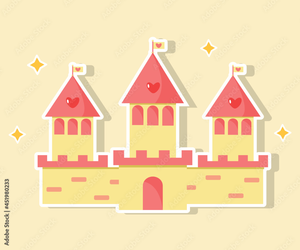 Princess Castle Vector Illustration