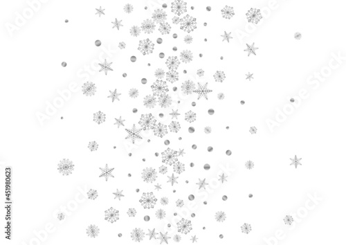 Wallpaper Mural Metal Confetti Background White Vector. Snowflake Subtle Illustration. Luminous Flake January. Silver Flake Card. Torontodigital.ca