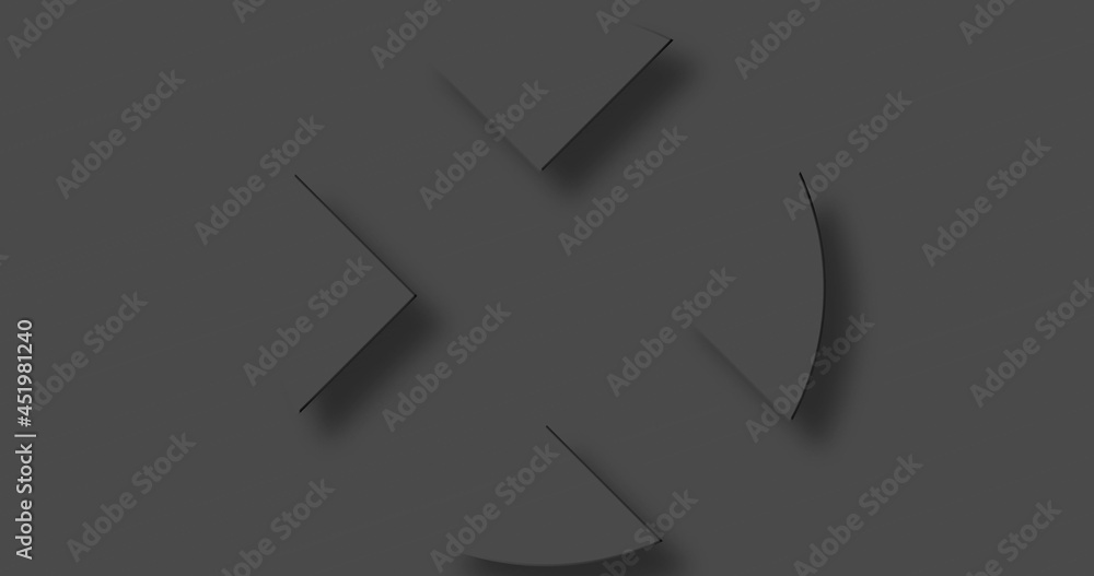 Image of grey circles and crosses spinning on grey background Image of grey circles and crosses spinning on grey background