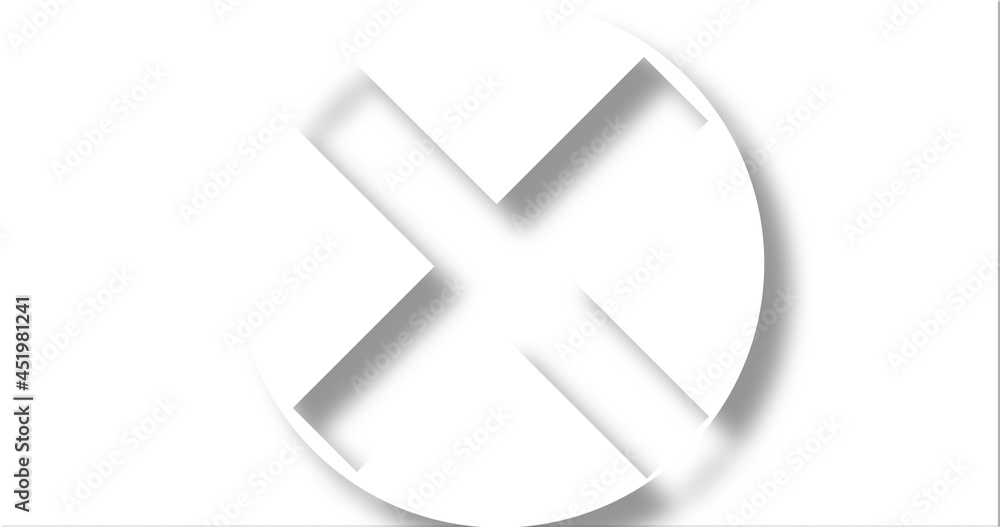 Image of white circles and crosses spinning on white background Image of white circles and crosses spinning on white background