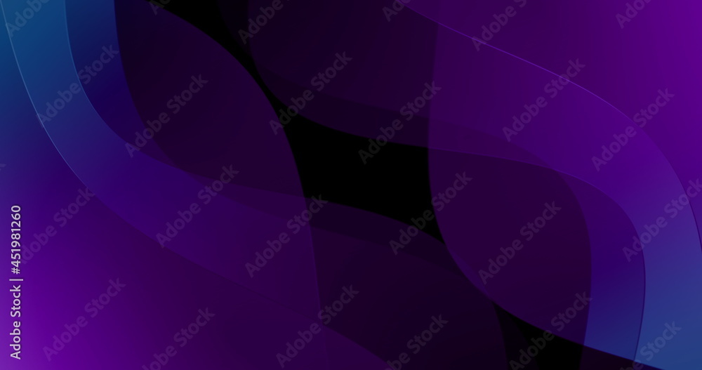 Image of purple waving layers with copy space on black background Image of purple waving layers with copy space on black background