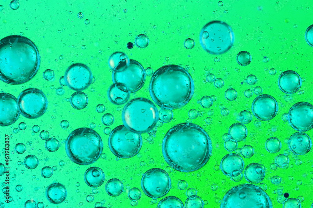 oil bubbles on glass