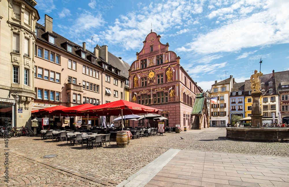 Obraz premium Central square of Mulhouse, France