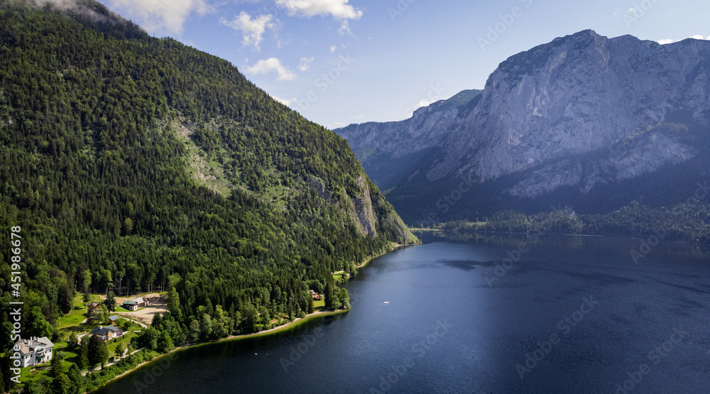 Lake Altaussee in Austria - aerial view - travel photography