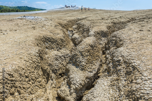 Slope of Mud Volcanoes natural reserve near Berca in Buzau County, Romania photo