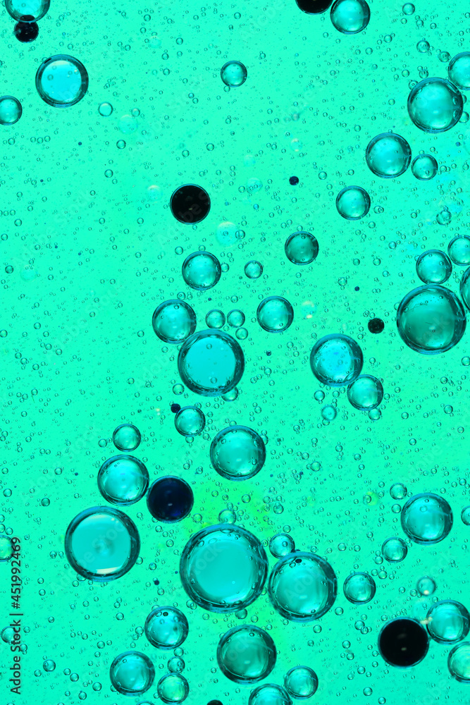 oil bubbles on glass