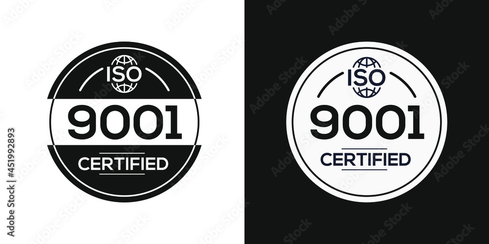 Creative (ISO 9001) Standard quality symbol, vector illustration.
