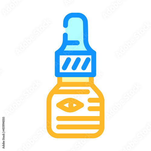 eye drops ophthalmology color icon vector. eye drops ophthalmology sign. isolated symbol illustration