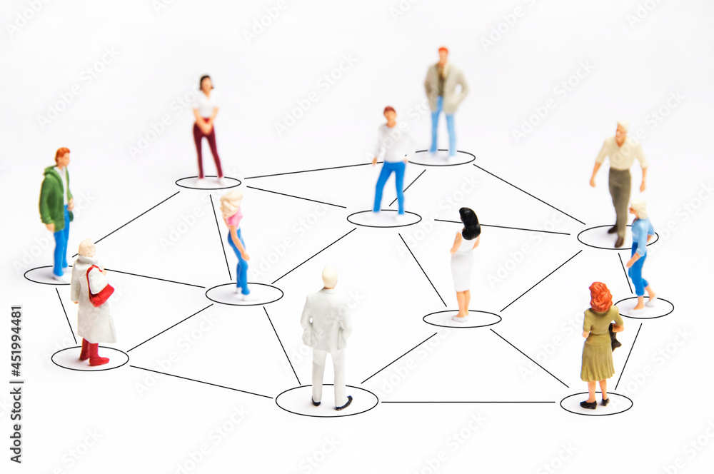 people connected with lines, networking concept people connected with lines, networking concept