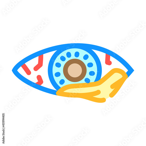 eye infection ophthalmology color icon vector. eye infection ophthalmology sign. isolated symbol illustration