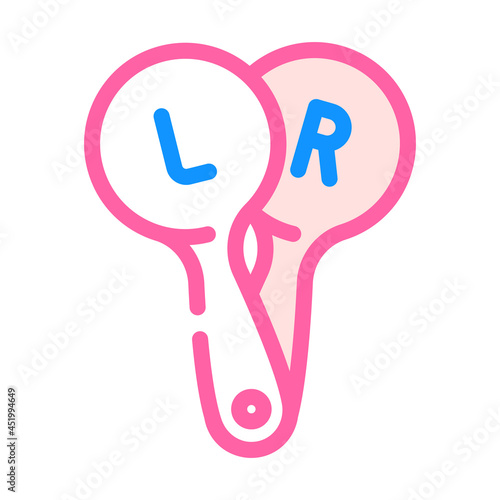 shoulder blades ophthalmology color icon vector. shoulder blades ophthalmology sign. isolated symbol illustration
