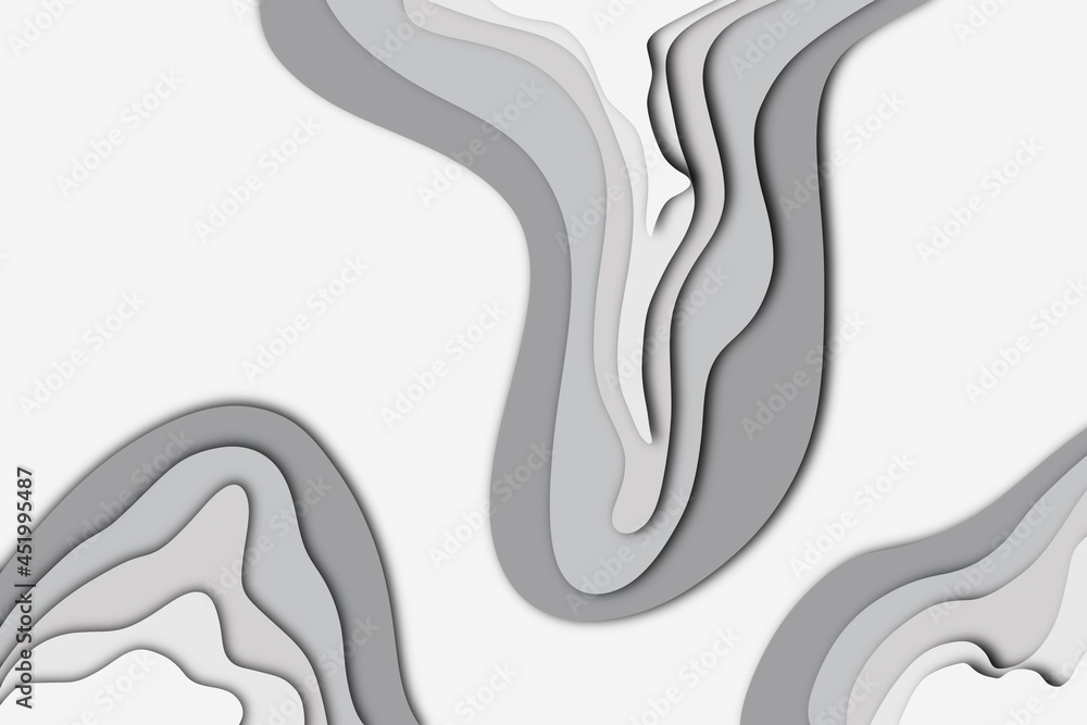 Abstract gray color paper cut effect background. Abstract gray color paper cut effect background.