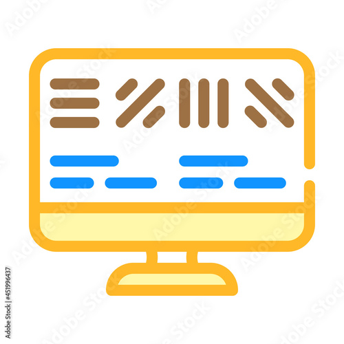 astigmatism test ophthalmology color icon vector. astigmatism test ophthalmology sign. isolated symbol illustration