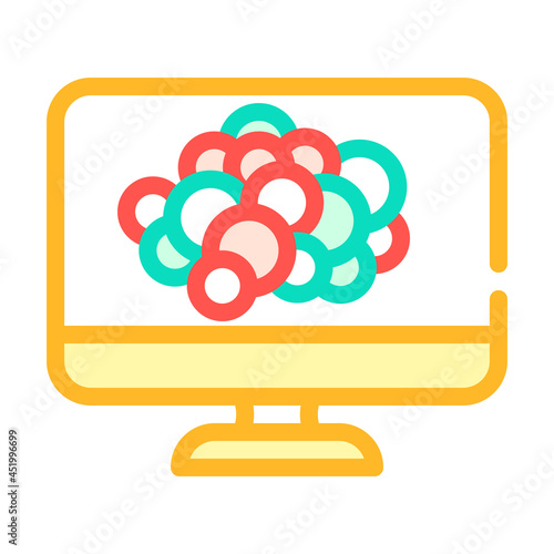 color blindness test ophthalmology color icon vector. color blindness test ophthalmology sign. isolated symbol illustration