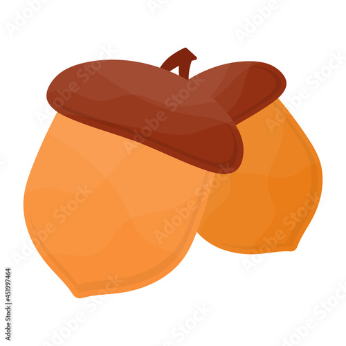 Acorn or aoknut Concept Vector Icon Design, Autumn or Fall activities Symbol, Dry weather Sign, Temperate climates Elements Stock illustration