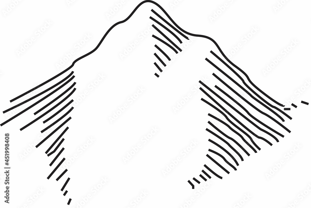 mountain map symbols. Vector Illustration mountain map symbols. Vector Illustration