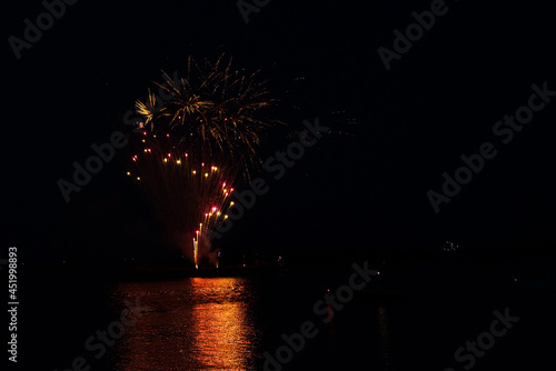 Canvas Print Beautiful Firework in the dark sky.