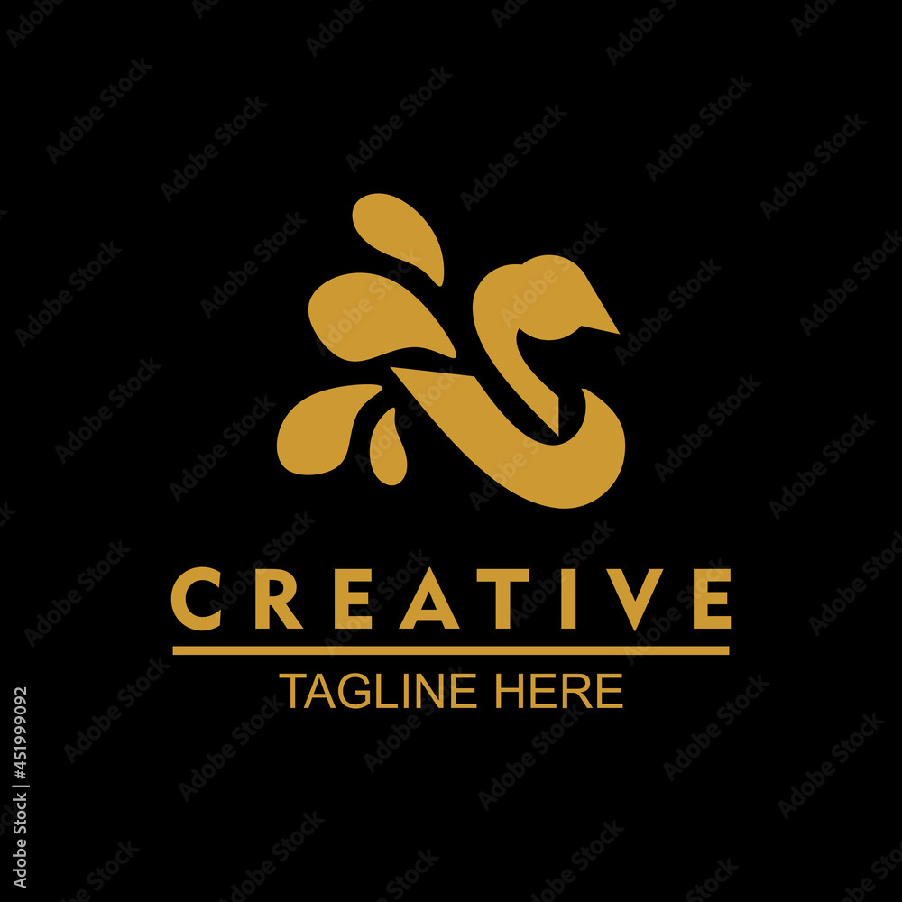 Vector design elements for your company logo, abstract bird head and water drop logo or icon, modern, simple and minimalist logotype, business company template Vector design elements for your company logo, abstract bird head and water drop logo or icon, modern, simple and minimalist logotype, business company template