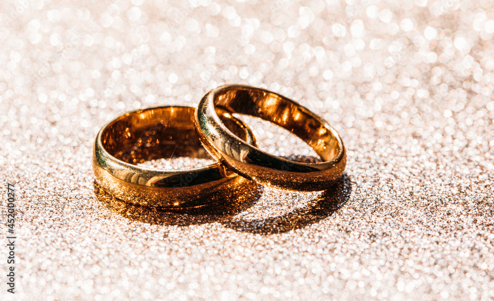 wedding rings on the table wedding rings on the table