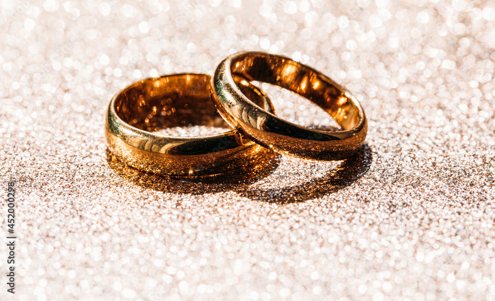 wedding rings on the table wedding rings on the table