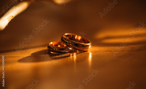 two rings. Love coincept. Love photo. Gold. Photo. Background. 