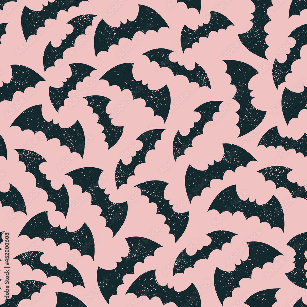 Bats seamless pattern. Cute style background. 