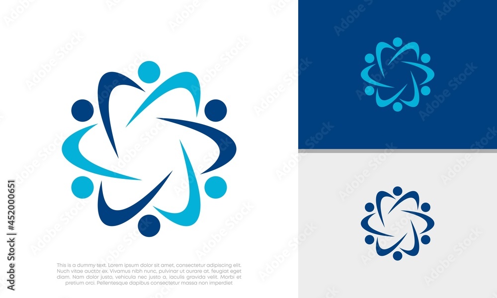 Human Resources Consulting Company, Global Community Logo. Social Networking logo designs.
