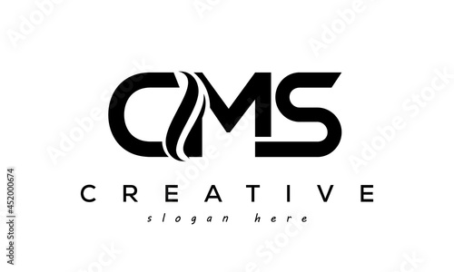 Letter CMS creative logo design vector	