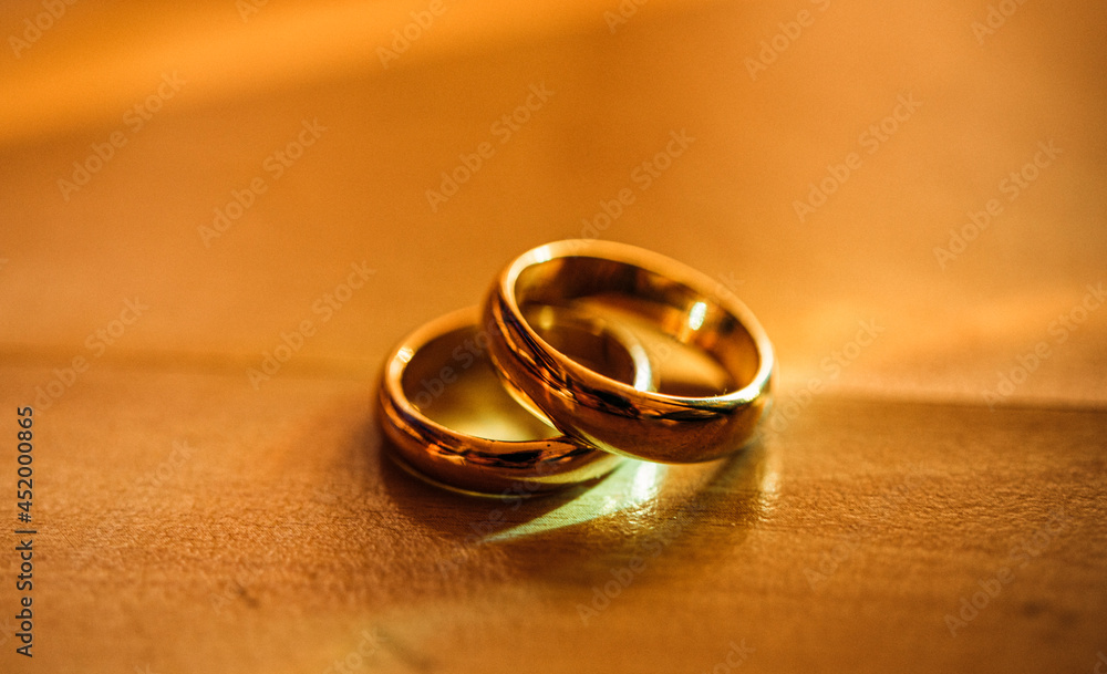 wedding rings on the table wedding rings on the table