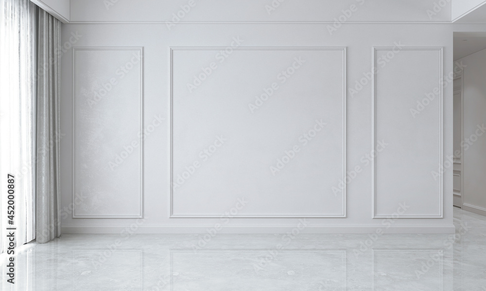 The empty living room and mock up furniture decoration and white wall background The empty living room and mock up furniture decoration and white wall background