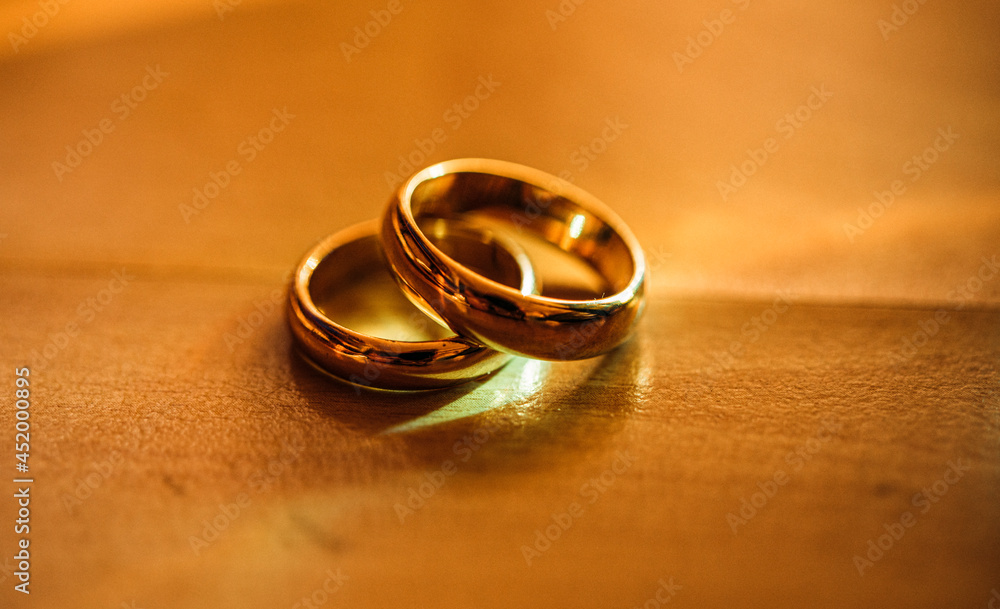 wedding rings on the table wedding rings on the table