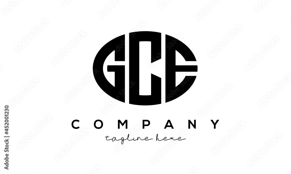GCE three Letters creative circle logo design