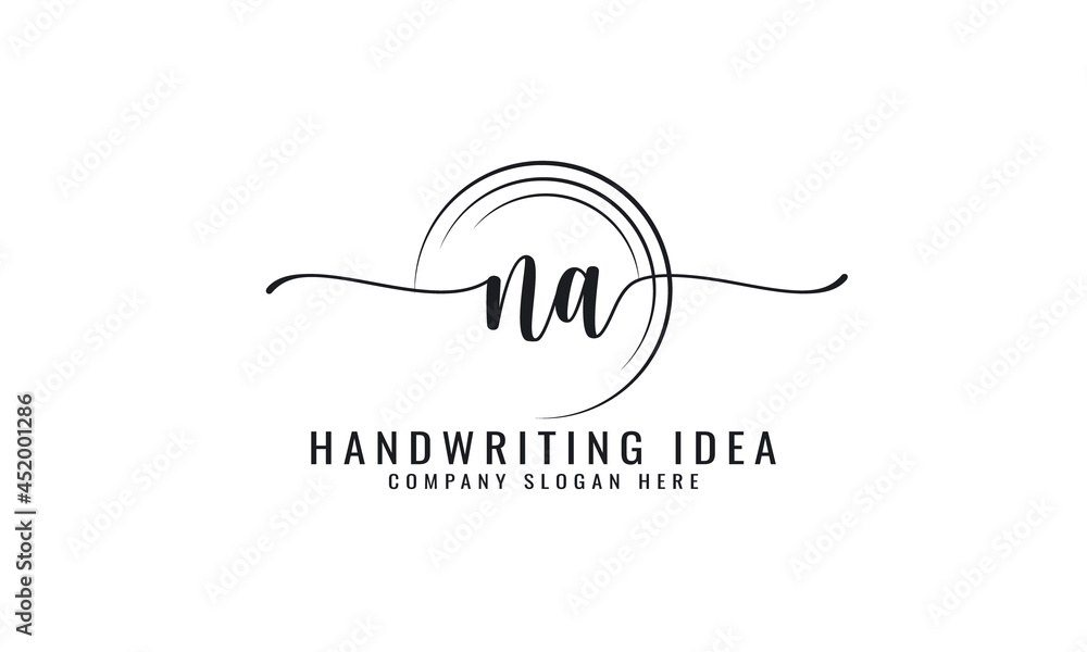N A Initial handwriting logo vector template
N A Initial handwriting logo vector template