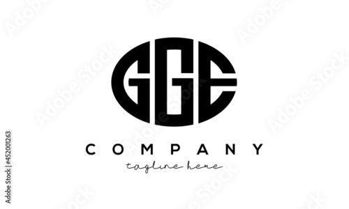 GGE three Letters creative circle logo design
