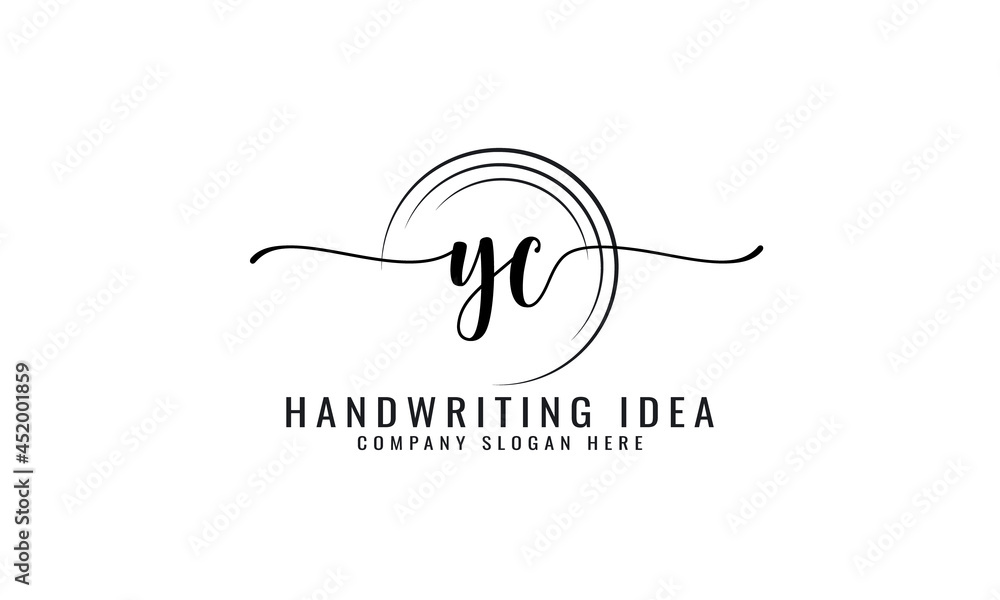 Y C Initial handwriting logo vector template
Y C Initial handwriting logo vector template