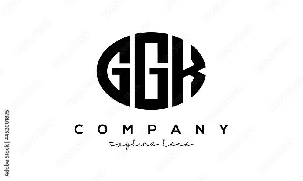 GGK three Letters creative circle logo design
