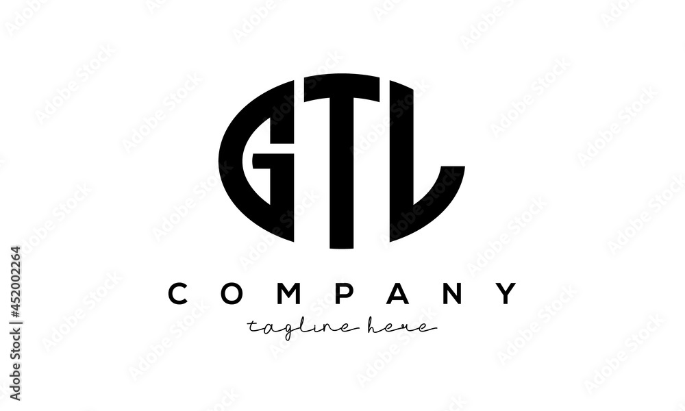 GTL three Letters creative circle logo design GTL three Letters creative circle logo design