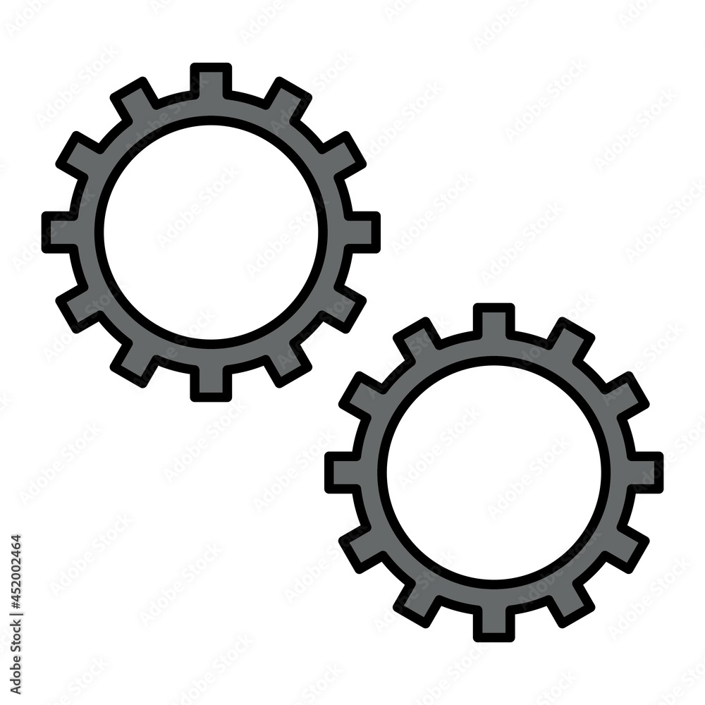 Vector Settings Filled Outline Icon Design