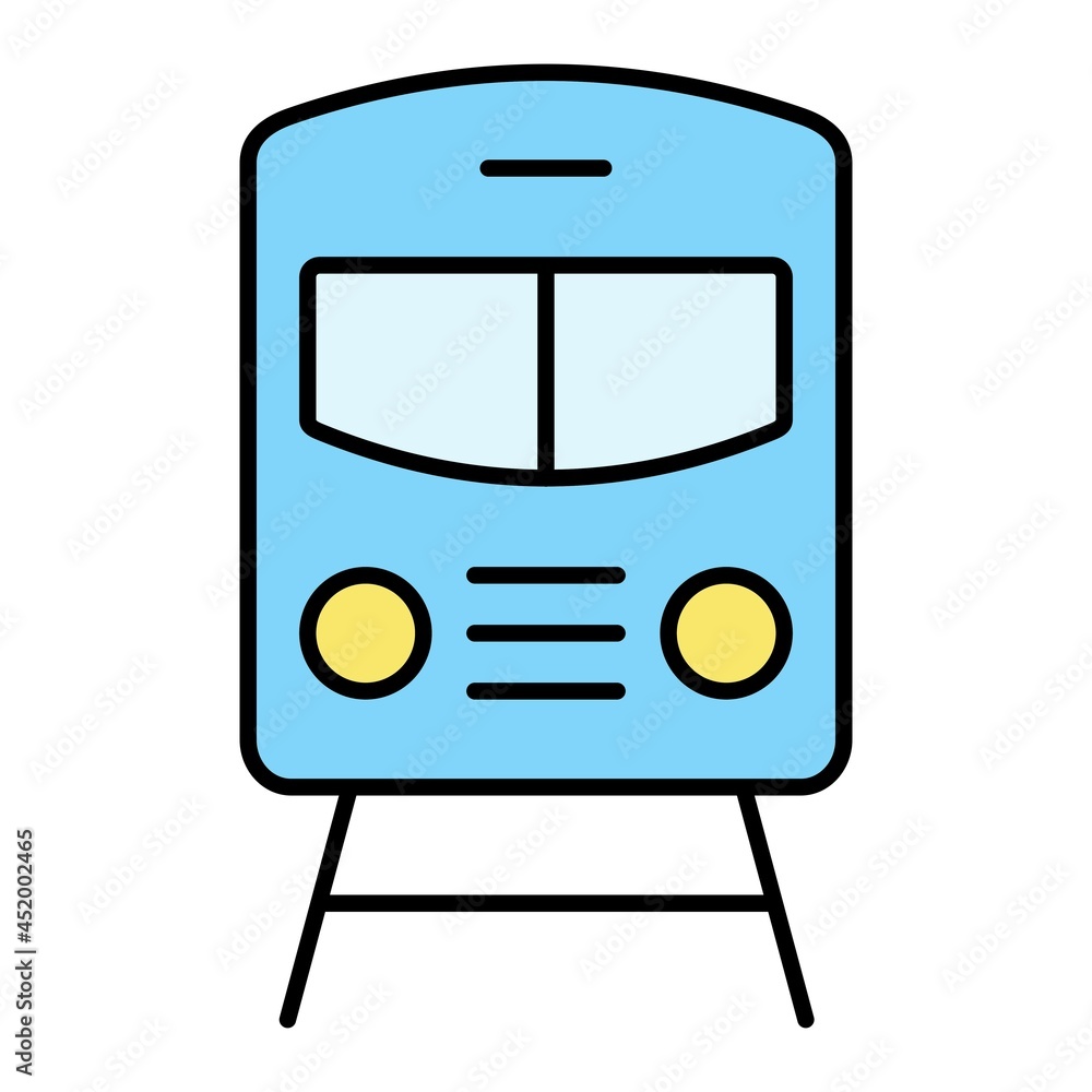 Vector Train Filled Outline Icon Design Vector Train Filled Outline Icon Design