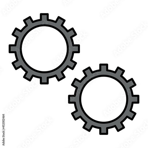 Vector Settings Filled Outline Icon Design