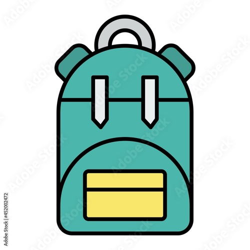 Vector Bagpack Filled Outline Icon Design