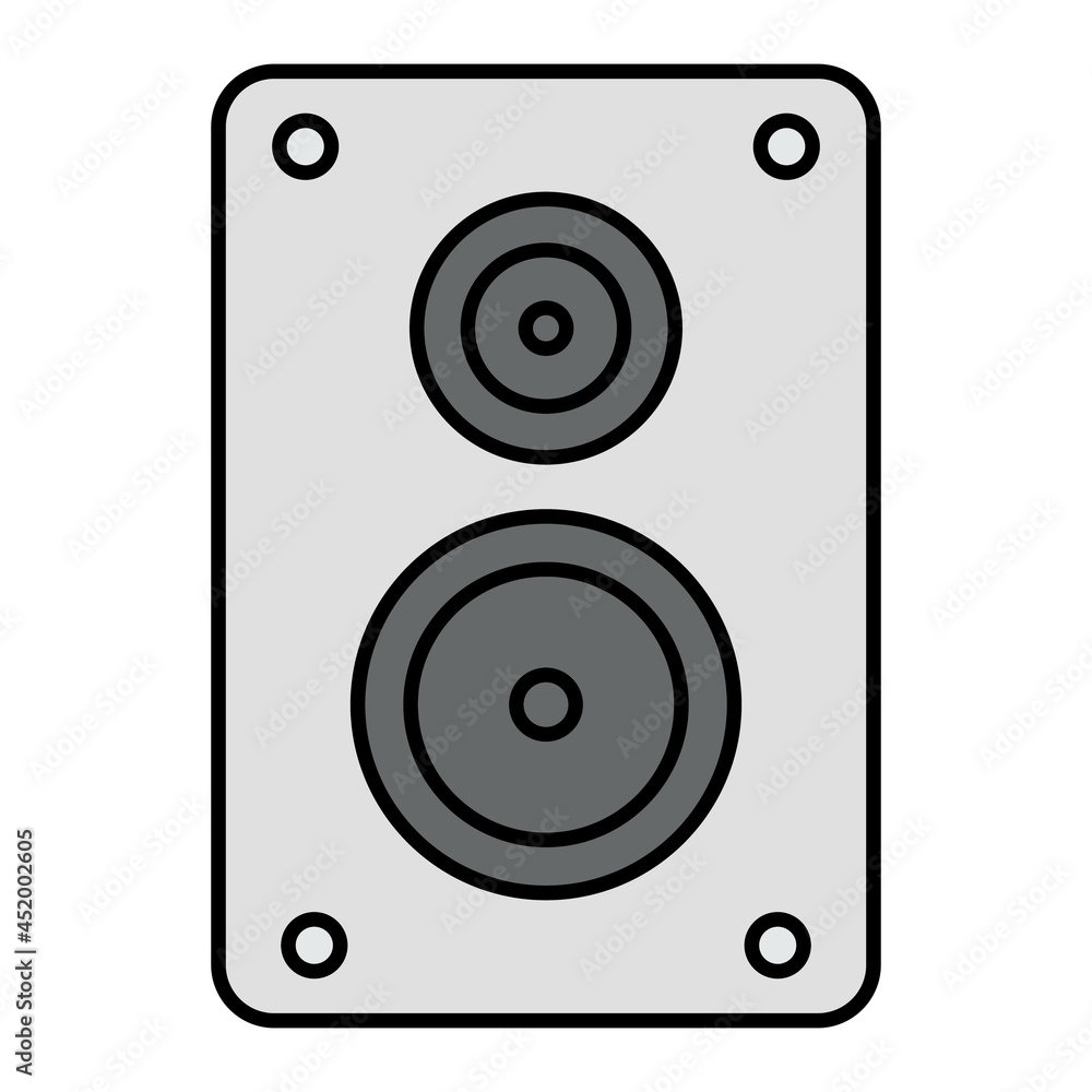 Vector Speaker Filled Outline Icon Design Vector Speaker Filled Outline Icon Design