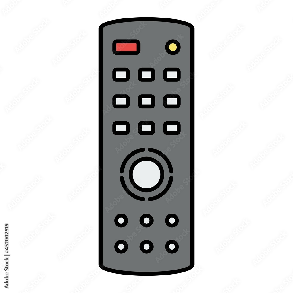Vector Remote Control Filled Outline Icon Design Vector Remote Control Filled Outline Icon Design
