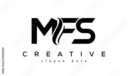 Letter MFS creative logo design vector	