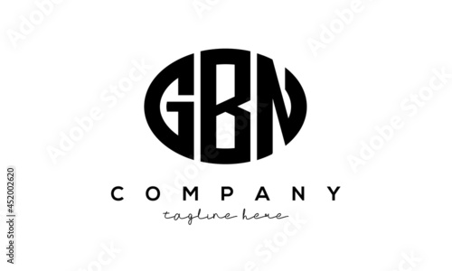 GBN three Letters creative circle logo design
