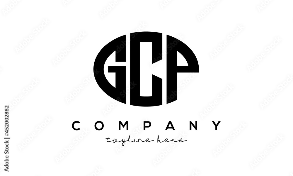 GCP three Letters creative circle logo design GCP three Letters creative circle logo design