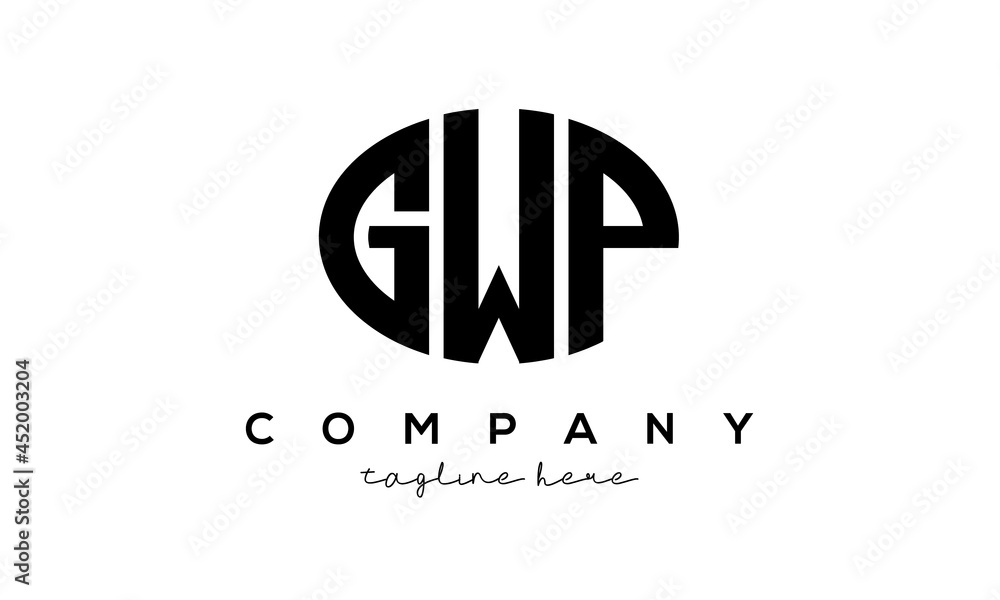 GWP three Letters creative circle logo design GWP three Letters creative circle logo design