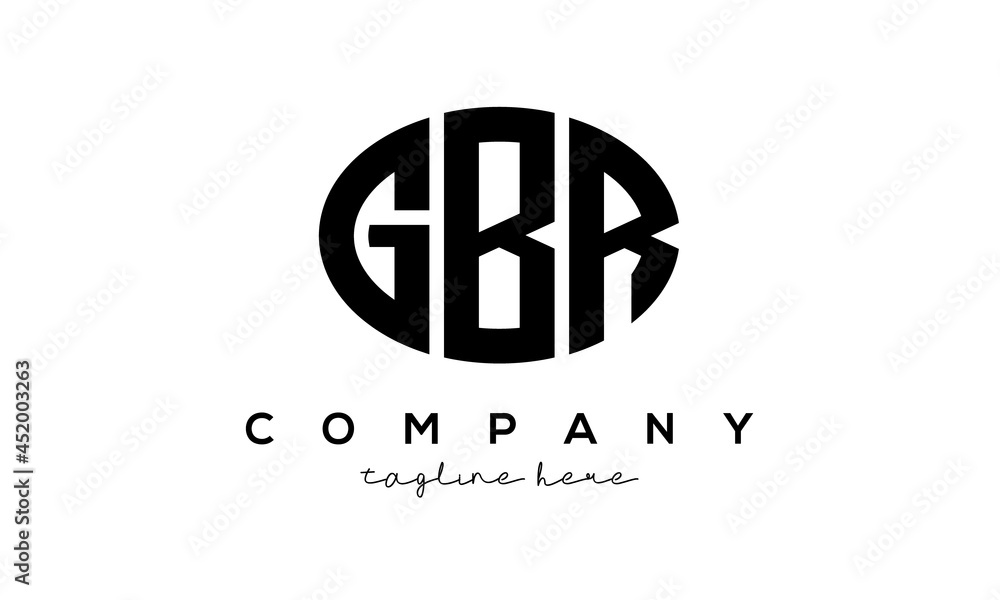 GBR three Letters creative circle logo design