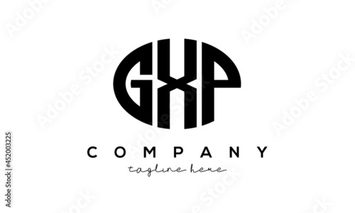 GXP three Letters creative circle logo design